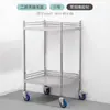 Carrinho Retangular de Aço Inoxidável Espessado e Estendido Mesa de Armazenamento de Instrumentos para Sala de Operação de Implante Oral Dentário