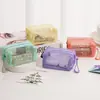 Bolsa de Almacenamiento Cuadrada de Malla de Panal, Bolsita Portátil para Auriculares y Llaves, Billetera Pequeña de Mano para Labial y Cable de Datos