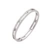 Pulsera Elegante Versátil Europea y Americana Transfronteriza Incrustada con Diamantes Pulsera de Acero de Titanio para Mujer con Números Romanos Calados Pulsera de Dos Filas de Diamantes con Pulido