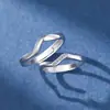 Anillo Mobius de plata esterlina para pareja, diseño de nicho para mujer y hombre, anillo simple, regalo para festival de diosas