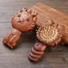 Bolsa Aromática de Sándalo Rojo Zodiacal Peine de Sándalo Masajeador de Piel Peine con Cojín de Aire Peine para Bebé de Un Año Peine Portátil de Dibujos Animados para Niños