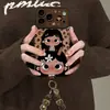 Corrente de Menina com Estampa de Leopardo Aplicável à Capa de Celular Apple 18pm iphone17 Outono/Inverno16 Silicone15 Merade14 Externa