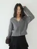 [Oufan] Cárdigan de Punto con Capas Estilo Coreano para Mujer en Otoño Chaleco de Dos Piezas con Cuello Halter 3259