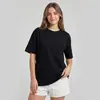Seleção Transfronteiriça Camiseta Pesada 200g Unissex Algodão Ombro Caído Estilo Europeu e Americano Cor Sólida Slim Fit Gola Redonda Versátil Manga Curta