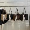 Otoño Retro Nuevo Gran Capacidad Mujer 2025 Nueva Moda Casual Color Sólido Bolso Tote de Hombro Axila