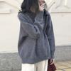 Suéter de Cor Sólida com Gola Redonda Feminino Outono e Inverno Top em estoque Novo Estilo Coreano Solto Estilo Preguiçoso Suéter de Tricô Macio e Ceroso para Mulheres