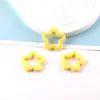 Colgante Acrílico de Estrella de Cinco Puntas Hueca de Color Sólido Colorido Materiales de Decoración con Cuentas para Manualidades Accesorios Venta al por Mayor