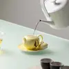 Rinyu Gui Song Perrito Somnoliento Tetera Pequeña de Cerámica Porcelana Blanca de Alta Gama Tetera de Cerámica Pintada a Mano Gongfu Juego de Té para el Hogar Encantador