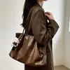 Bolsa Tote Moda Estilo Coreano 2026 Outono Nova Chegada Cor Sólida Feminina de Ombro Único Grande Capacidade Textura Bolsa de Ombro para o Trabalho