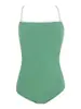 Top Tubo Sólido Retro Simple Coreano con Tirante de Hombro para Chica Traje de Baño de una Pieza Traje de Baño para Mujer Traje de Baño para Aguas Termales