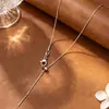 Corrente clavícula universal de aço titânio 45cm, corrente ajustável, colar de aço inoxidável, joias DIY de silicone, acessórios de pingente de contas