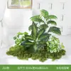 Plantas Artificiais, Folhagem Simulada para Paisagismo, Decoração de Paisagem Interna e Externa, Vitrines, Arte Floral Artificial, Arranjos de Musgo, Capim-do-viajante