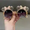 Lindas Gafas de Sol para Niños con Lazo de Cristal, Gafas con Protección UV para Niños y Niñas, Perfectas para el Uso Diario, Sesiones de Fotos y Regalos de Vacaciones