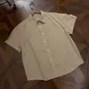 Camisa Retro de Cuadros Estilo Japonés de Manga Corta para Mujer, Ropa Exterior Holgada Casual de Verano, Chaqueta Camisa de Manga Media Pequeña