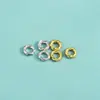 Plata de Ley S925 Mini Círculo Retorcido Círculo Pequeño Retorcido Pulsera de Cristal con Cuentas Hecha a Mano DIY Cuentas Espaciadoras Cuentas Sueltas Accesorios