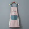 Delantal de Cocina Conejo Guirnalda Impermeable Terciopelo Coral Delantal Toalla de Mano Delantal de Cuello Halter Delantal Estilo Coreano Stock Disponible Venta al por Mayor