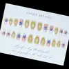 Comercio Exterior Uñas Postizas de Verano Piezas de Uñas Limón Arándano Tridimensional Francés Dulce Almendra Media Arte de Uñas Uñas Postizas Arte de Uñas Piezas de Uñas