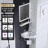 Lavabo de pared, mueble de baño, lavabo combinado, pequeño apartamento, lavabo triangular, balcón, cerámica, simple, de pared, de esquina