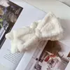 Gorro de Franela Fruncido Relleno Color Sólido Dulce Diadema de Mariposa Accesorios para el Cabello Diadema Absorbente de Sudor para Lavado Facial Yoga