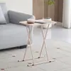 Mesa Plegable Pequeña para Uso Doméstico, Mesa Portátil para Laptop para Apartamentos Pequeños, Mesita de Noche Minimalista Moderna