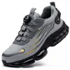 Zapatos de Seguridad Protectores con Punteras de Acero, Antimpacto, Antipinchazos, Antideslizantes, Resistentes al Desgaste, Ligeros, Transpirables, Adecuados para Sitios de Construcción y Talleres