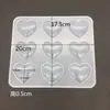 Molde de silicona para hacer 9 colgantes de cristal, hecho a mano, para aromaterapia, con expansión de yeso, adornos de piedra, para hacer tú mismo.