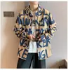 Camisa de Pana de Manga Larga Holgada Talla Grande para Hombre Tendencia Estilo Universitario Casual Coreano Chaqueta para Hombre Tendencia