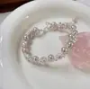 Pulsera Retro Francesa de Estrella de Cinco Puntas con Perlas Exquisito Temperamento Elegante Versátil Pulsera Lujo Ligero Sensación de Gama Alta Joyería de Mano para Mujeres