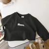 Camiseta de algodón para hombre y mujer, de manga larga, con estampado de dibujos animados de primavera, para bebé, ropa infantil de primavera y otoño.