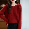 Suéter de lã ready-to-wear transfronteiriço toque de pele tricotado manga longa quente primeira linha vazado pulôver 10 suéter de lã feminino bege