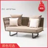 Sofá de Exterior à Prova d'Água Casual Sala de Estar Varanda Pátio Exterior Mesa de Café Três Pessoas Rattan Trançado Móveis Pousada Jardim Cadeira de Rattan