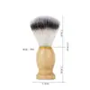 Venda Direta da Fábrica Escova de Barba de Cerdas Macias Escova de Limpeza Facial de Nylon Cabo de Madeira Escova de Barba Masculina Escova de Limpeza Facial para Homens Doméstica Pincel de Barbear