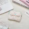 6432 Portatarjetas Acolchado Portátil con Botón de Presión Diseño en Capas para Niñas para Llevar Tarjetas de Identificación, Tarjetas Bancarias, Lápiz Labial y Cosméticos