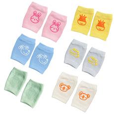 Rodilleras anticaídas para bebés, 12 colores, con dibujos animados, para las 4 estaciones, universales, para gatear, de algodón, tejidas hasta la rodilla