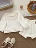 Conjunto Personalizado de Primavera y Otoño para Niñas, Algodón Puro Grado A, Nuevo Suéter 2026, Conjunto de Cumpleaños para Bebés y Niños Pequeños de 1 a 3 Años, Cárdigan y Pantalones
