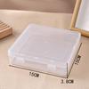 Caja Vacía de Plástico Transparente para Hoja de Sierra Cuadrada Grande con Doble Hebilla Accesorios de Botón Caja de Acabado Caja de Almacenamiento de Escritorio para Joyería