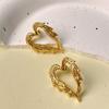 Pendientes Metálicos de Amor Simples de Primavera y Verano Diseño Nicho Pendientes de Sentido Avanzado Moda Lujo Ligero Pendientes de Plata 925 para Mujer