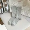 Calcetines de felpa estilo ballet para mujer, calcetines de media pantorrilla, algodón puro, finos de verano, con diseño de red calada y encaje, para sandalias pequeñas