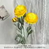 Flor de Loto de Terciopelo Artificial de Tres Cabezas, Producto Terminado para Arreglos de Boda, Decoración de Arreglo Floral de Sala de Estar de Gama Alta