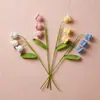 Ramo de Flores de Crocus de Lana Tejido y Ganchillo Accesorios Regalo del Día de la Madre Accesorios de Flores Artificiales Transfronterizos Temporada de Graduación