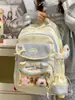Nuevo Mochila de Estilo Universitario de Aspecto Elevado, Fresca y Dulce, Transparente, para Estudiantes de Secundaria y Preparatoria, Ligera para Viajes, Gran Capacidad