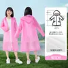 Impermeable Infantil para Estudiantes de Primaria, Engrosado y Alargado, Completamente Cubriente a Prueba de Tormentas con Espacio para Mochila, Poncho de Lluvia Portátil de Una Pieza para Viajes y Escuela