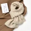 Bufanda de Mezcla de Lana de Corea del Sur para Mujer Invierno Suave Cera Lana Tejida Cálida Engrosada Estudiante Pareja Ins Tendencia