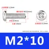 Tornillos de Acero Inoxidable 316 Tornillos de Cabeza Redonda con Ranura Cruzada Tornillos de Cabeza Pan Tornillos para Máquina Tornillos para Alambre M2.5M3M4M5M6M8
