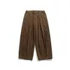 Ropa Vintage Yidao Otoño 2026 Nuevo Estilo Japonés Pantalones Cargo Holgados de Pierna Ancha para Hombre, Pantalones Casuales Versátiles de Color Sólido Retro