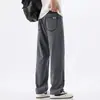 Jeans Versátiles de Pierna Recta para Hombre 2026 Nuevo Estilo Americano Modernos Holgados Lavados Casuales Pantalones Largos Ropa de Hombre