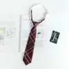 Estilo Japonés jk Corbata Mujer Talla Única Perezoso Preppy Estilo Camisa Uniforme Accesorios Uniforme Estudiante Cuadros Pareja Masculina Mismo Estilo