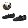 Plantilla de Piel de Oveja de Primera Capa Zapatos Mary Jane 2026 Primavera/Verano Nuevo Estilo Huecos Planos de Moda Casual Versátiles Zapatos para Mujer