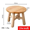 Taburete Redondo Pequeño en Liquidación, Mesa de Café para Sala de Estar, Taburete Bajo para Adultos, Taburete Pequeño para Niños, Taburete de Madera para el Hogar