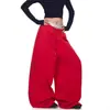 Pantalones Casuales de Pierna Ancha con Estampado de Letras Estilo Perezoso Retro Coreano para Mujer, Pantalones de Baile Dopamina de Primavera